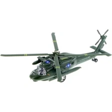 8" Black Hawk Helicopter Diecast Army Sikorsky UH-60 Military Model Airplane Toy