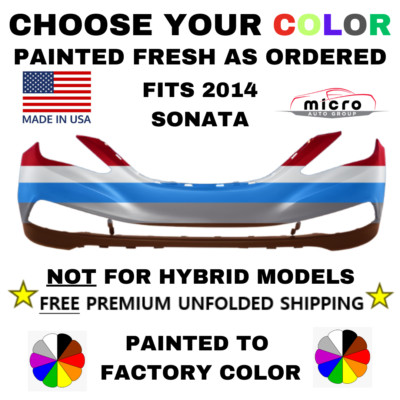 NEW CAPA FRONT BUMPER FOR 2014 SONATA PAINTED *CHOOSE YOUR COLOR* HY1000200