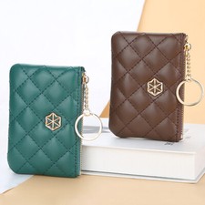 Leather Zipper Coin Purse Small Wallet Change Pouch Card Cash Holder Storage US