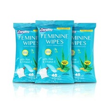 Feminine Wipes to Go Gently Formulated with Aloe  Vitamin E 5 pack of 40 at ...