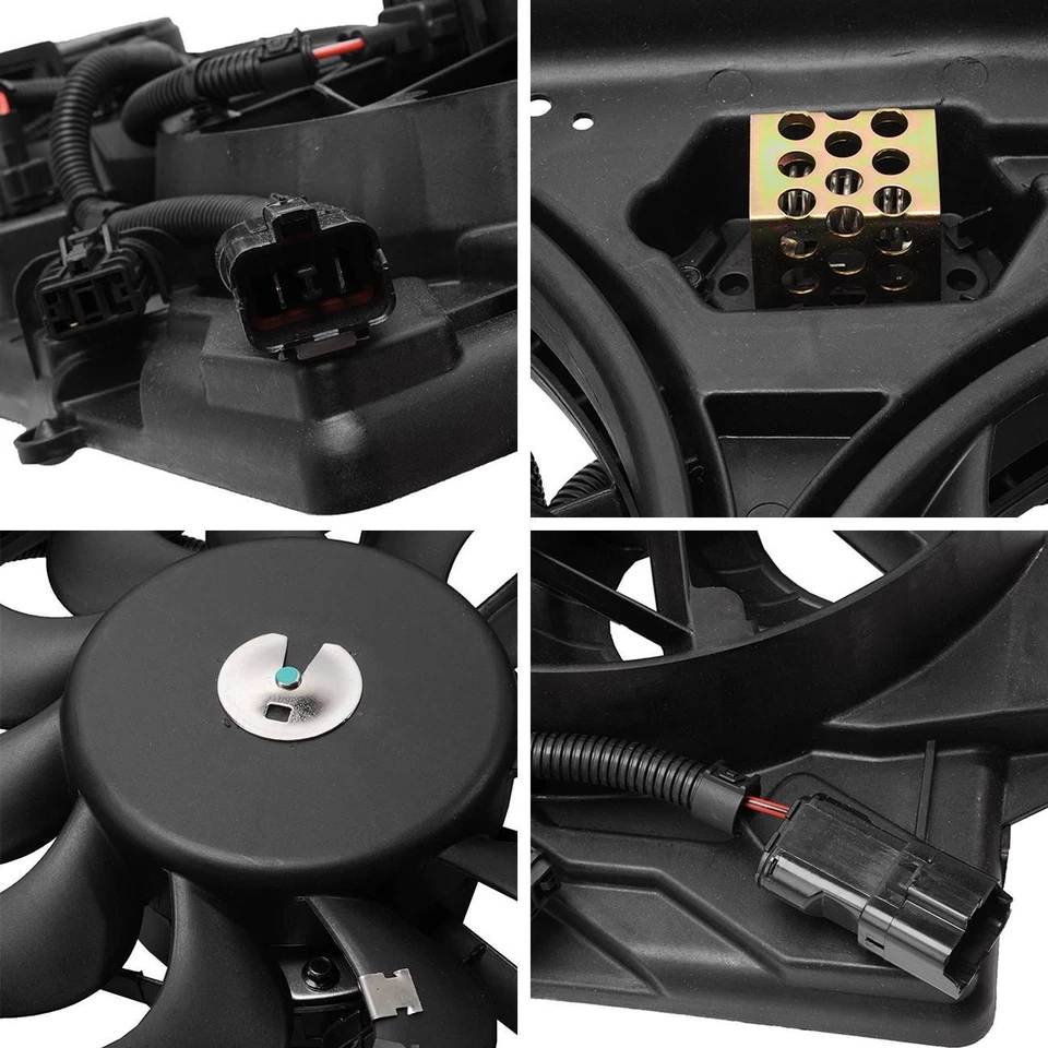 Conjunto de ventilador de refrigeración de radiador doble para Ford Focus 2000-2004 2,0 L 1S4Z8C607AA Foto 4 de 4