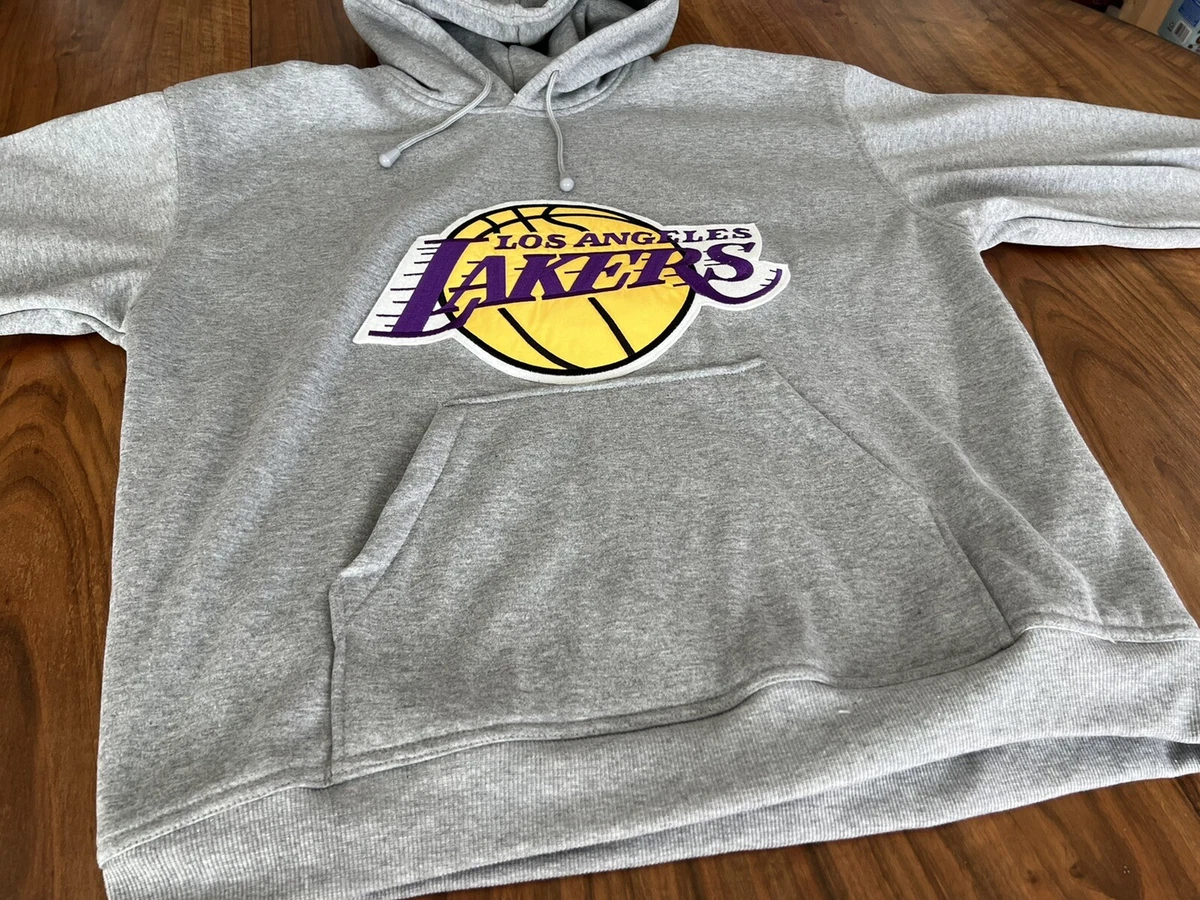 New Vintage Lakers Grey Sweatshirt Hoodie Extra Heavy Large by Torch Jeans 90