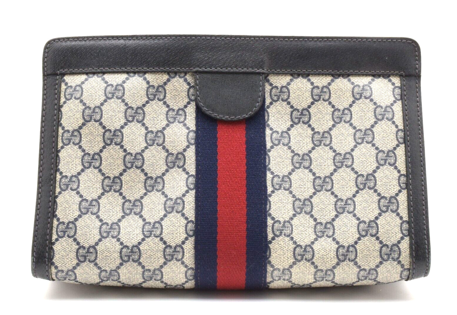 Borsa pochette vintage GUCCI [Rank Almost A] GG linea Sherry in pelle PVC ori...