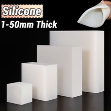 Feuille de caoutchouc silicone haute température tampon blanc solide qualité commerciale 50x50-300x300 mm