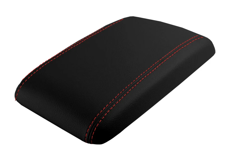 Se adapta a Cadillac DTS 2006-2011 PVC cuero consola tapa tirar sobre cubierta puntada roja Foto 3 de 4