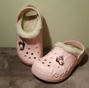 mickey mouse lined crocs