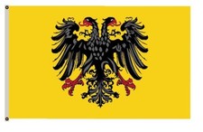HOLY ROMAN EMPIRE 1400 3'X5' 100D DOUBLE HEADED EAGLE WITH HALOES  FLAG
