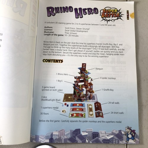 Rhino Hero: Super Battle - Family Hero Children's Game - 100% Complete EUC HABA - Picture 7 of 12
