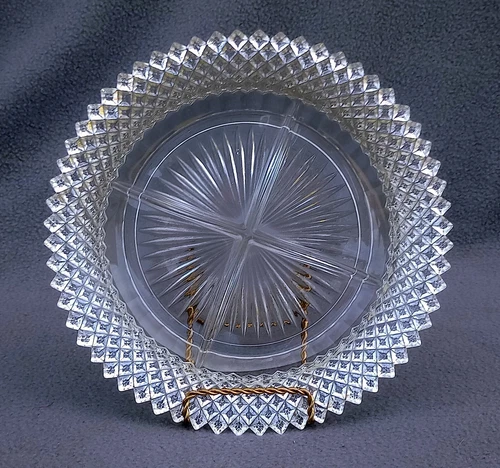 Anchor Hocking Miss America Clear Depression Glass - Round 4 Section Dish