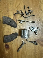 Engraved Belgian Revolver Folding Spur Trigger Parts Repair Lot .32 Rimfire