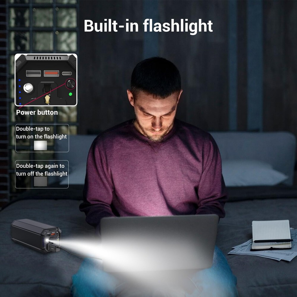 100W AC Power Bank - 98Wh/27000mAh Portable Laptop Charger & External Battery