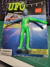 UFO FILES Space Alien NOC Bendable Action Figure GALACTIC COMMANDER Glow In Dark