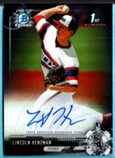 2017 BOWMAN DRAFT Chrome  Autograph Auto Lincoln Henzman  Card # CDA-LH
