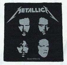 Metallica Black Album Faces Sew On Patch Heavy Metal