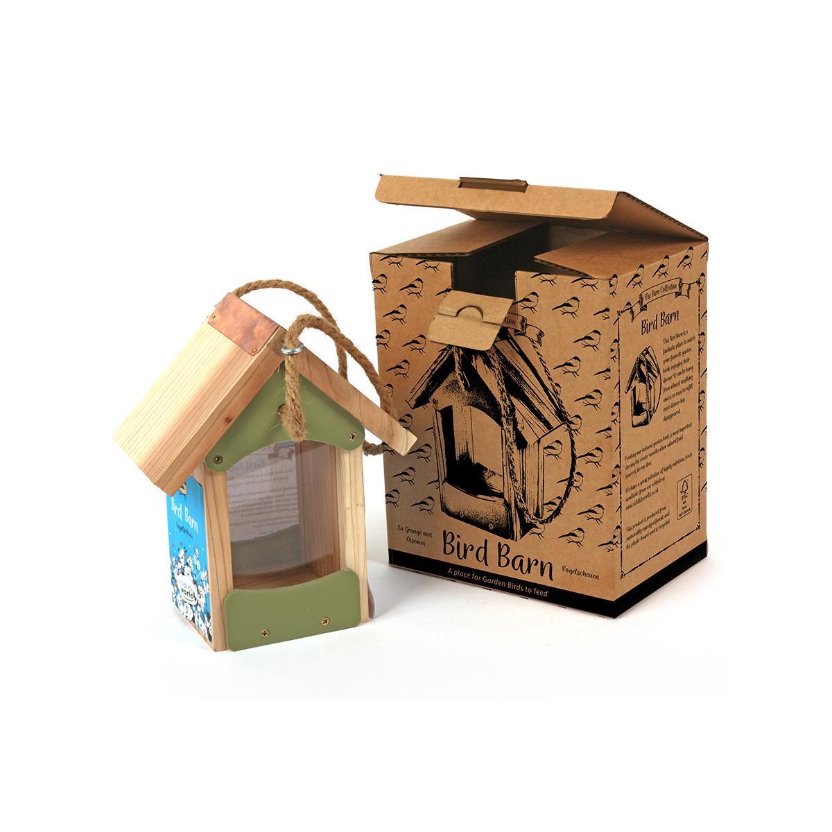 Bird Feeding Station Wooden Green Bird Feeder Garden Ornament Bird World