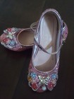Kids Girls Princess Party High Heel Shoes Sequin Dress Shoes - Pink — photo 1