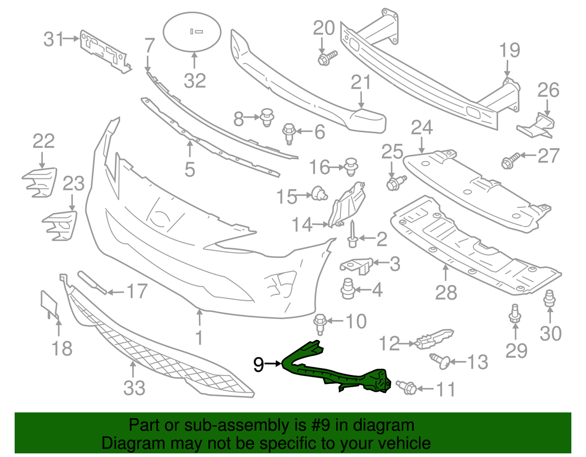 New Genuine Toyota 86 Bumper Cover Side Support Rail (Right