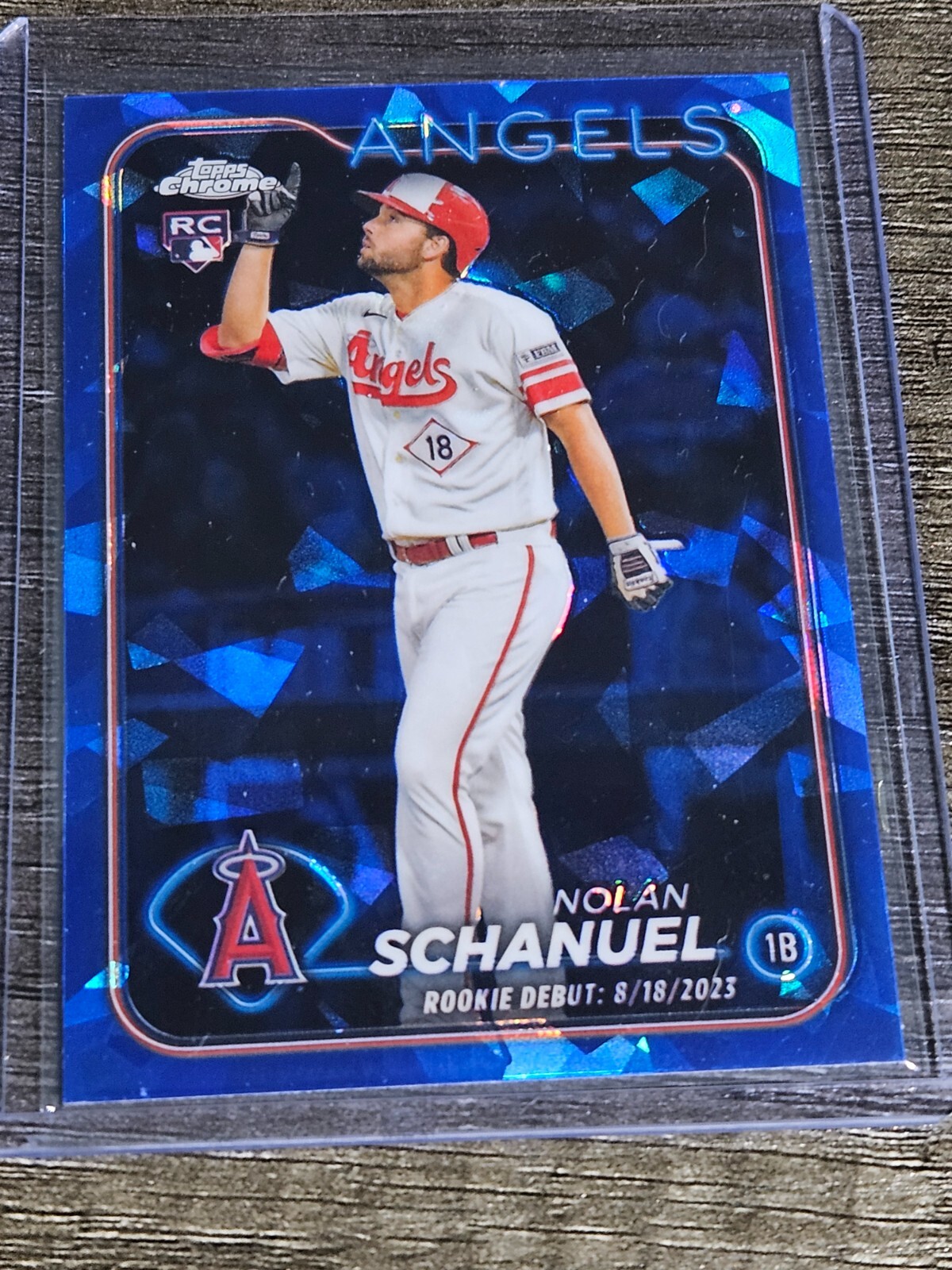 2024 Topps Chrome Update Sapphire Nolan Schanuel Rookie RC Angels #USCS193