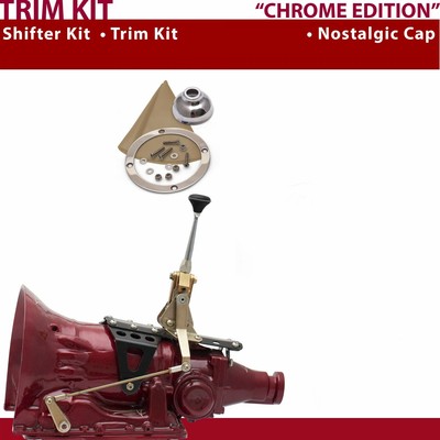 American Shifter 408563 TH350 Shifter 10 Trim Kit CHR Push Btn Gry Boot Ringed Knob for D8073 American Shifter 408563 TH350 Shifter 10 Trim Kit CHR Push Btn Gry Boot Ringed Knob for D8073