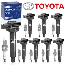 8x Ignition Coil&Spark Plugs For Toyota Tundra Sequoia 4.7L V8 UF230 90919-02230