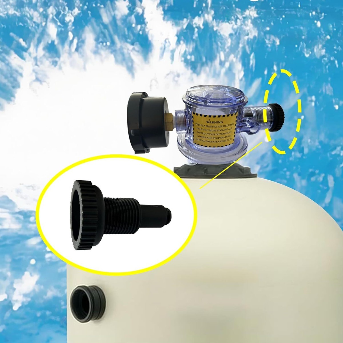 For Pentair 273512 Bleeder with O-Ring Replacement Pool or