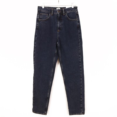 BDG Urban Outfitters Mom Jeans W28 L32 High Waist Tapered Flare Dark Blue NEW A1