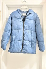 Old Navy Light Blue Puffer Jacket with Hood Size: 14/16 Teenagers