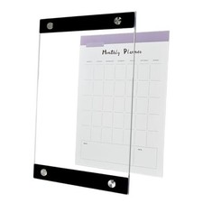 A4 Notice Board, Picture Frame, Glass Dry Erase Board for Wall, Double Layered