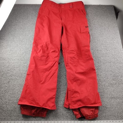Burton Dryride Ski Snowboard Pants Mens Large Red Nylon *Flaw