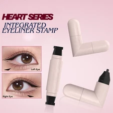 2 Pack Rotate Eyeliner Stamp Pen 2-in-1 Winged Liner Stamp & Liquid Waterproof