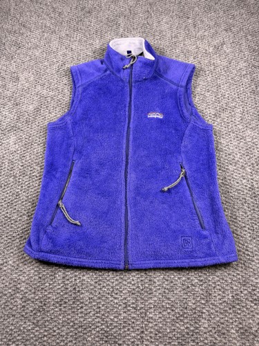 Patagonia Vest Womens Medium Purple Fleece Full Zip Pockets Soft Made In USA