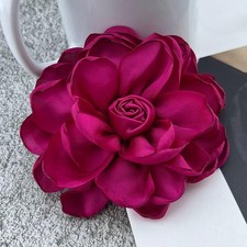 Flower Brooch Pin Decor Costume Satin Cloth Dress Suit