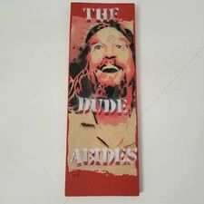 The Big Lebowski "The Dude Abides" Wood Plaque Original Stencil Wall Art Sonx