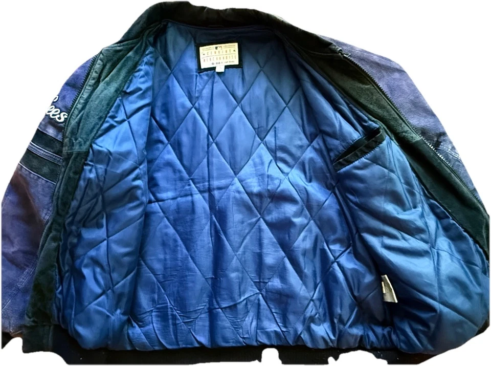 Chaqueta de Cuero Vintage NY YANKEES Cremallera Completa Talla XL Carl Banks G-3 Foto 2 de 4