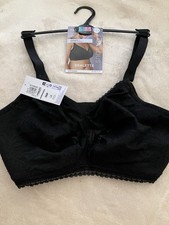 Marks And Spencer Ladies Bra 36F FlexiFit Non-Wire Extra Support Black Bralette