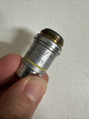 40X AO Plan Objective ACHRO CAT 1023 Microscope American Optical 40/.66 Yellow