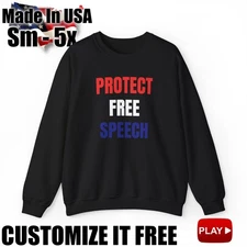 Long Sleeve SweatShirt Gilden PROTECT FREE SPEECH C1.0