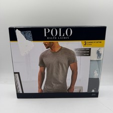 Polo Ralph Lauren 3 Pack Classic Fit Wicking Crew T-Shirt Sz M Blue/Navy/White