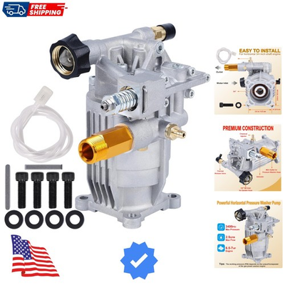 #ad Pressure Washer Pump 3 4quot; Shaft Horizontal Axial Plunger 3400 PSI Max 2.5 ... $88.79