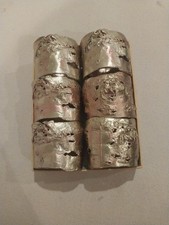 6 Table Art Collection MICHAEL MICHAUD Atq GOLD BIRCH BARK NAPKIN Holders RINGS 