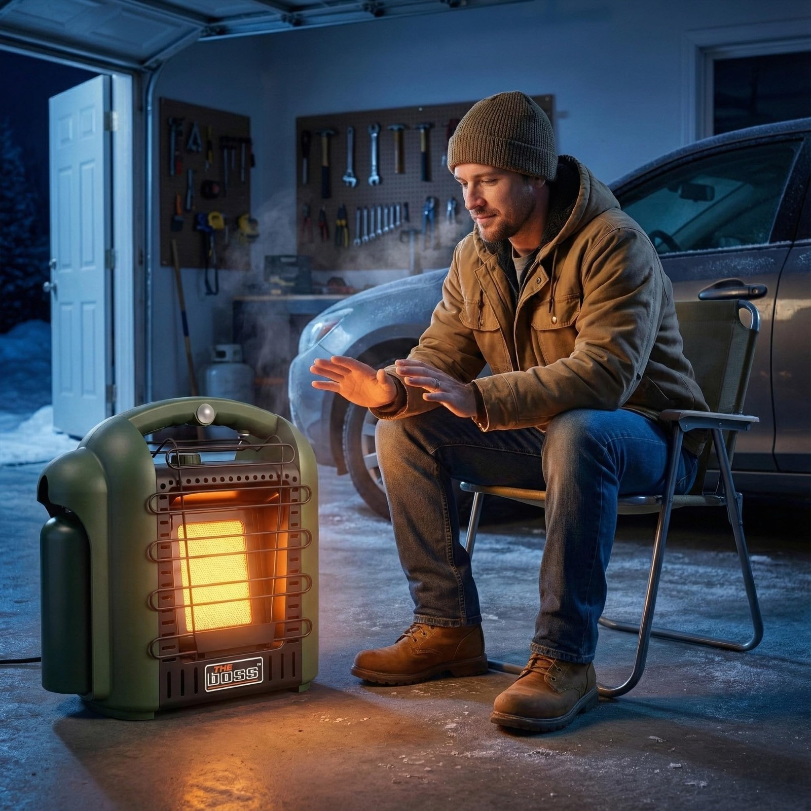 THE BOSS Propane Heater for Patio,6000 BTU Portable Heater Outdoor Use Propane