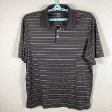 Champion Golf Mens Polo Sz XL Short Sleeve Striped Big Flaw On Back Fair