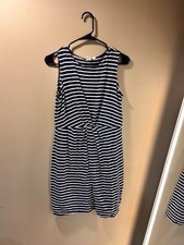 Gap Size Medium Navy And White Striped Casual Dress