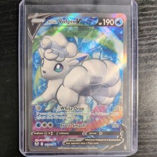 Alolan Vulpix V 173/195 SWSH Silver Tempest Full Art Ultra Rare Pokemon Card NM