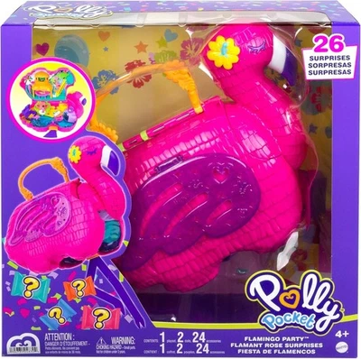 Polly Pocket HGC41 - Flamingo Party, Spielset mit 26 Überraschungen - Bild 1 von 4