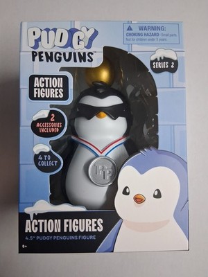 Pudgy Penguins Action Figure With Sunglasses/Medal Series 2 NIB PENGU