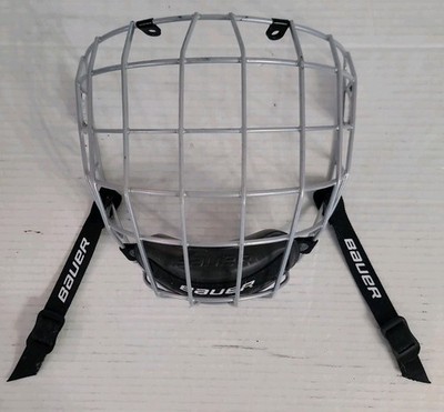 Bauer Profile ll Gray Silver Hockey Full Face Helmet Cage Mask - SIZE LARGE