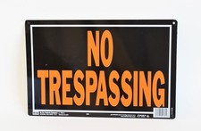 2 HY-KO Products Aluminum NO TRESPASSING Signs