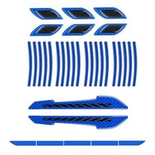 33Pcs Universal Car Strong Reflective Stickers Set for Car Trunk SUV Blue