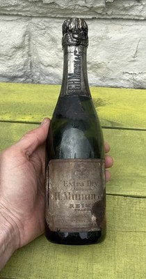 Antique Pre-Prohibition G.H. MUMM Champagne Bottle Vintage 1900s De Bary Import